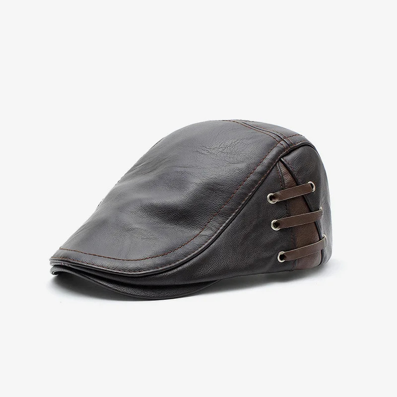 Men Retro Pu Leather sboy Caps JAMONT labeling British Painters Hats Spring Autumn Flat Cap Hip Hop Berets 251021