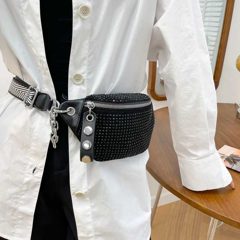 Fashion Leather Female Belt Bag Ladies Diamond Fanny pack Hip pack Designer Woman Shoulder Crossbody Chest Bags Chain Waist BagsL251024