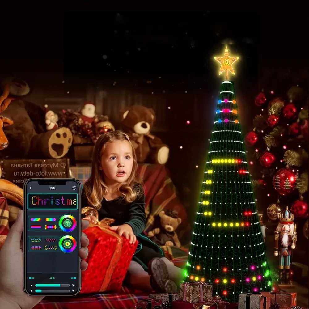 RGBIC 69FT 400LEDs Christmas Lights Holiday String Lights with Star Shape Smart LED Xmas Tree for Indoor Outdoor Decor C251024