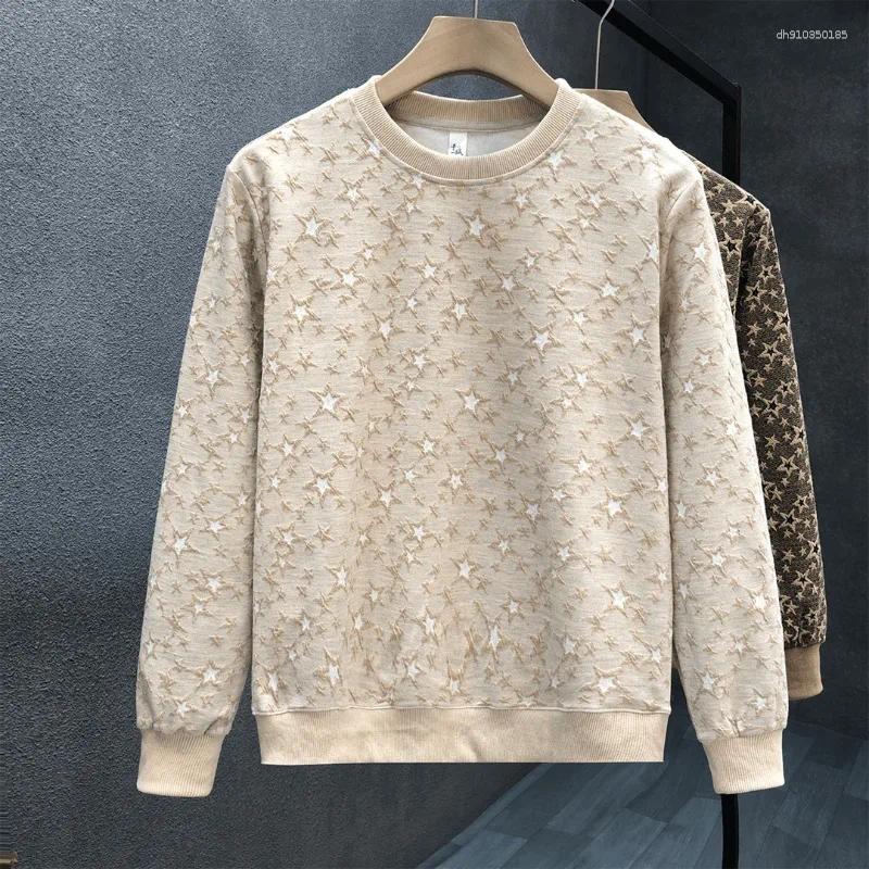 Men's Hoodies Stars Graphic Pullover Brand Cotton Tops Korean Style Novelty And Funny Luxury AutumnWinter Warm Male Sweatshirt No