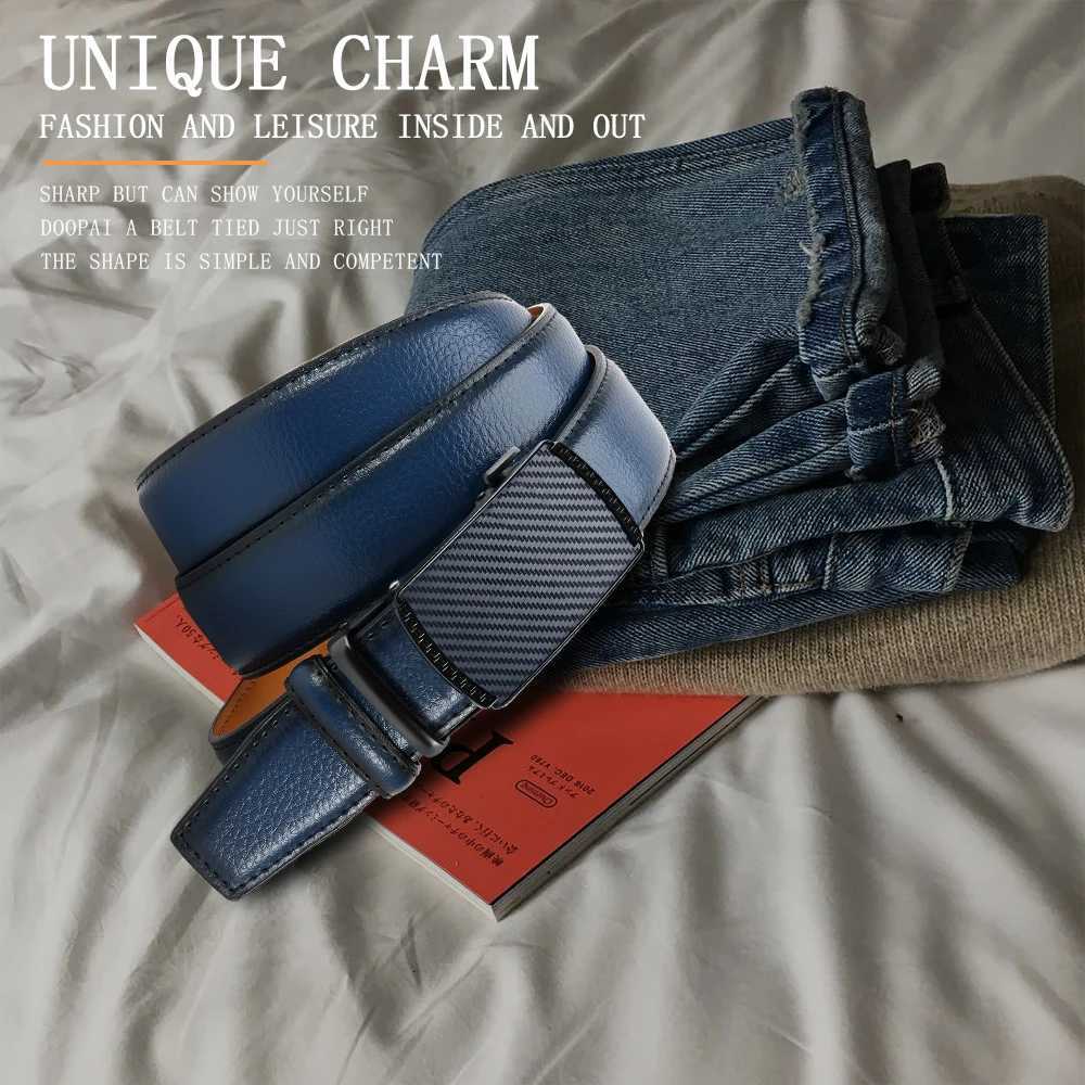 DOOPAI Men Belt Automatic Buckle Belt Fashion Alloy Belts Leather Luxury Belts for Men Business Luxury Designer Clothes W251024