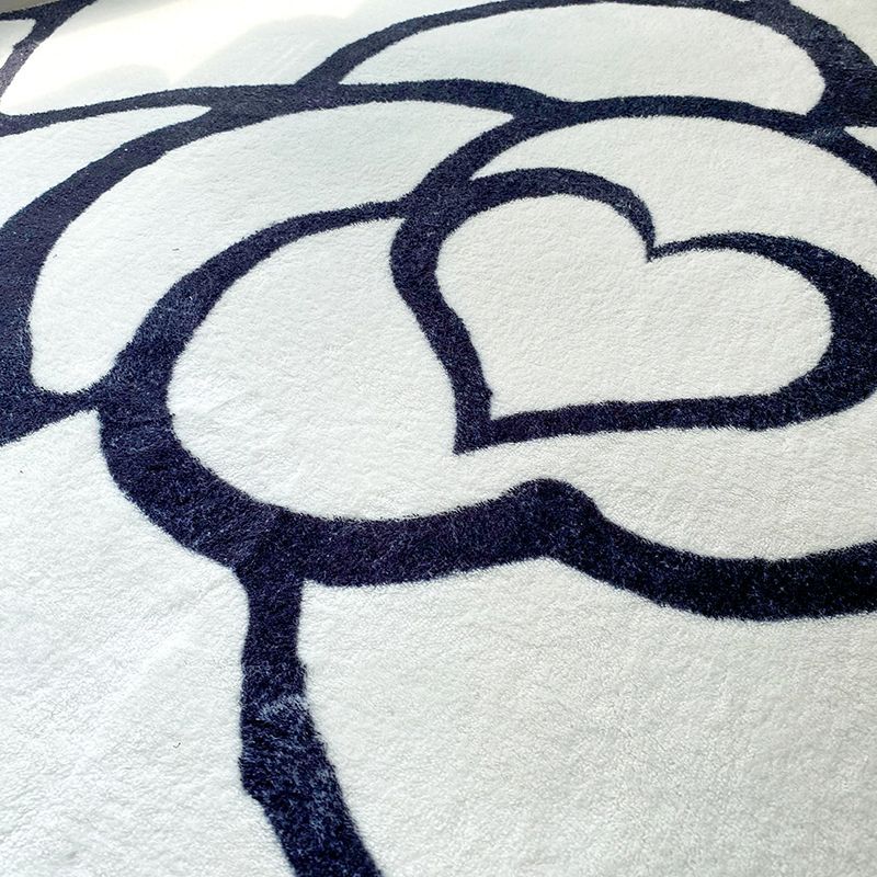 Camellia Shape Floor Mat Luxury Living Room Bedroom Cloakroom Crystal Velvet Non-Slip Dirt Resistant And Easy To Care Carpet Home Decor H260226