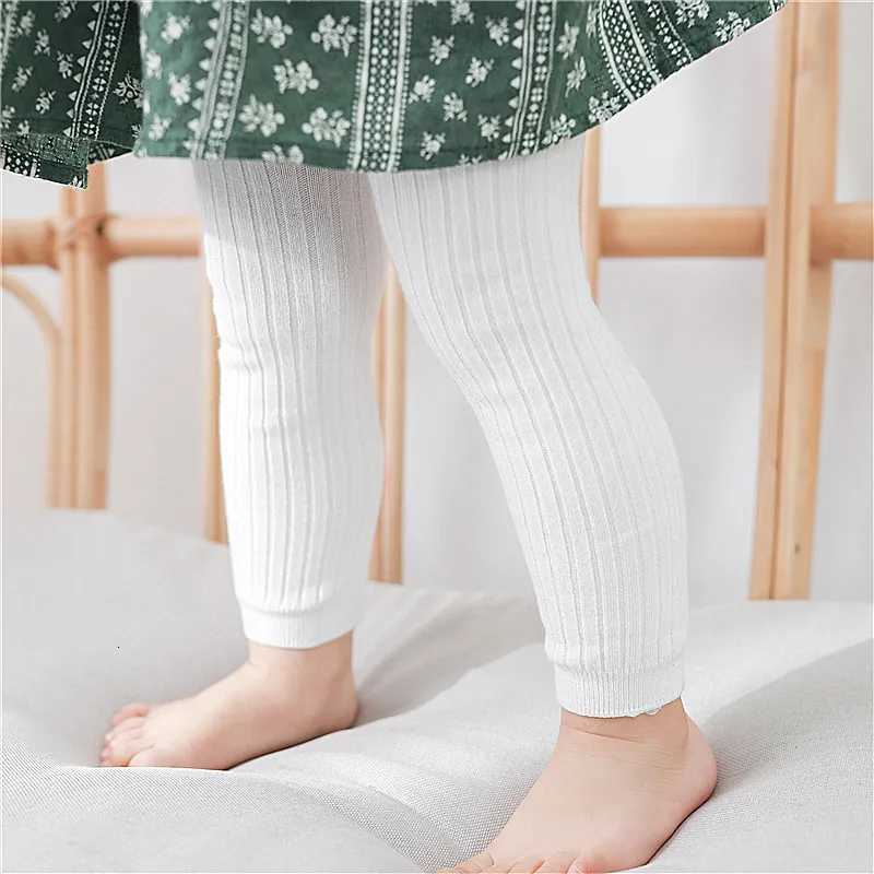 1 Pair Autumn Legging for Girls Children Solid Color Cotton Ribbed Pants Kids Newborn Knitting Leggings Trousers 0 to 6 YearsT251024