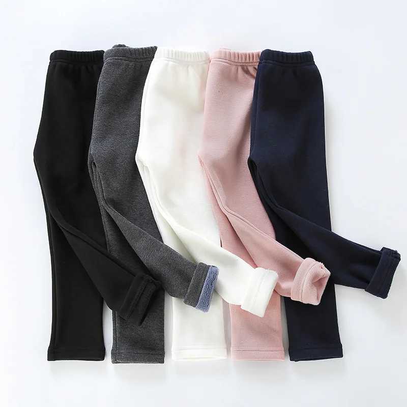 Kids Boys Pants Autumn Winter Thicked Warm Girls Leggings Solid color Childrens PantT251024