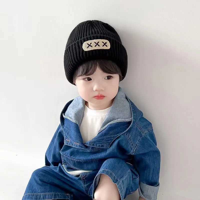 Winter Warm Knit Beanie Hat for Kids Soft Korean Style Rolled Edge Slouchy Cap for Boys Girls Toddler Gift Cold Weather WearL251024