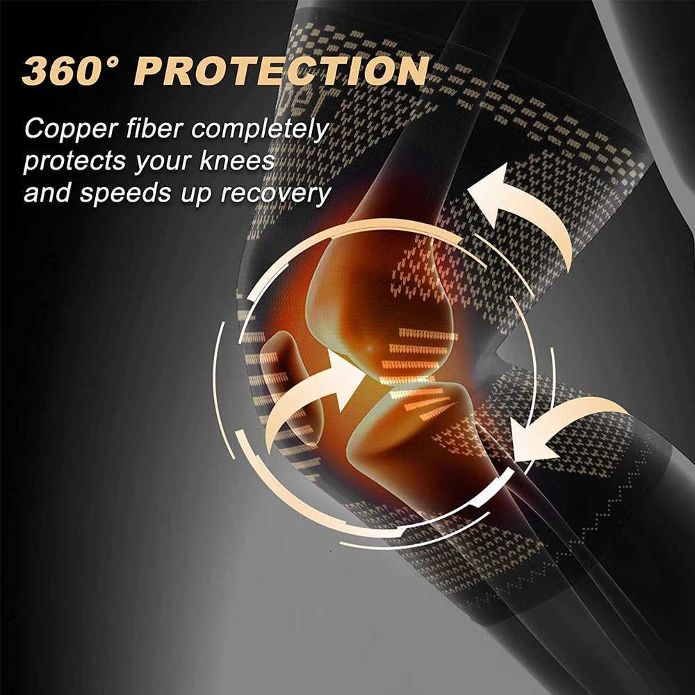 Copper Knee Brace for Arthritis Pain SupportCopper Knee Sleeve for knee pain Compression sleeve for SportsKnee Pain ReliefW251024