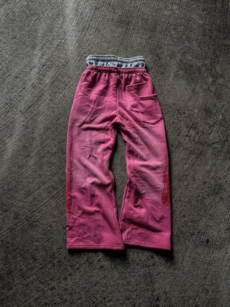 High Street Trendy Pants High Street Ins Trendy Mens and Womens Loose Straight Tube Embroidered Printed Casual Pants 251020