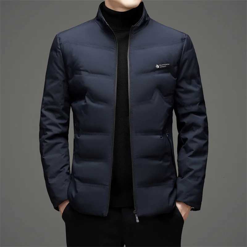 Lightweight 80 White Duck Down Coat for Men Stand Collar Winter Down Jacket Men Korea Slim Fit Puffer Jacket outerwear JK011 Z251024