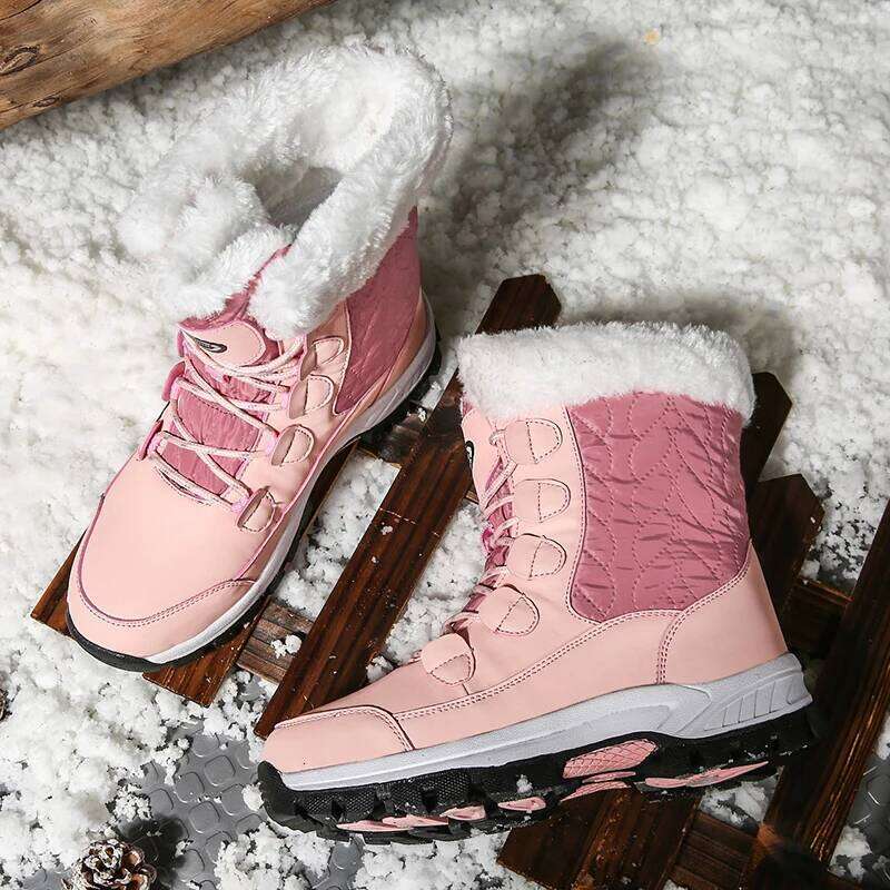 Moipheng Women Classic Snow Winter Warm Handmade Platform Shoes Womens Boots Ankle Botas De Mujer Size 42 Booties