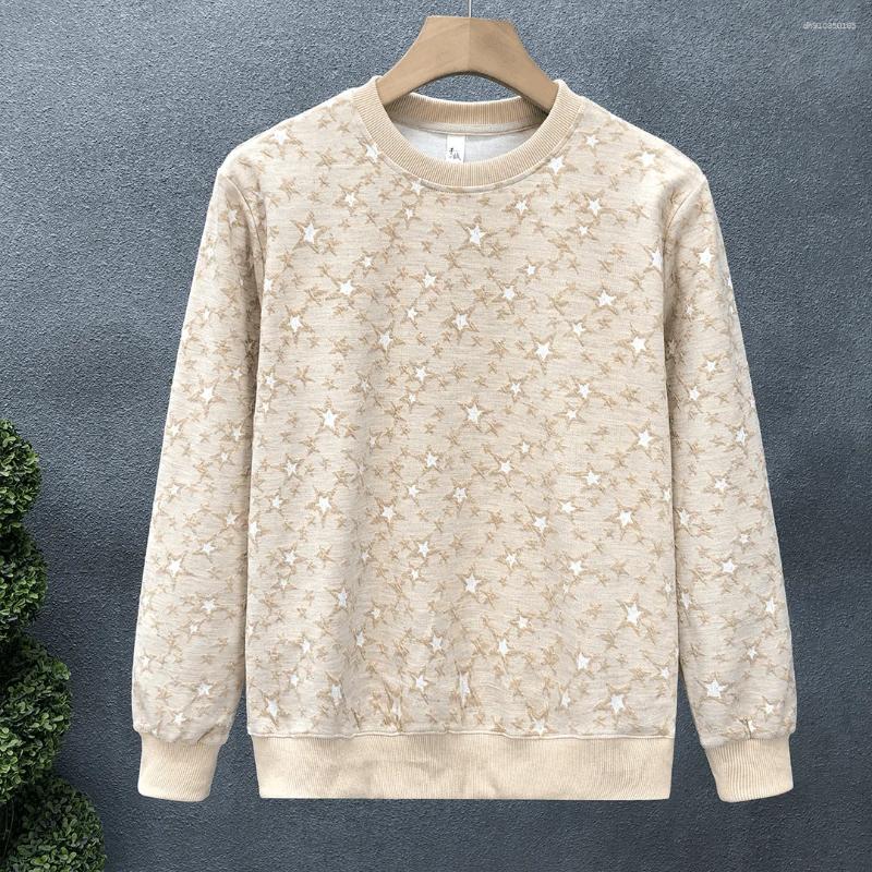 Men's Hoodies Stars Graphic Pullover Brand Cotton Tops Korean Style Novelty And Funny Luxury AutumnWinter Warm Male Sweatshirt No