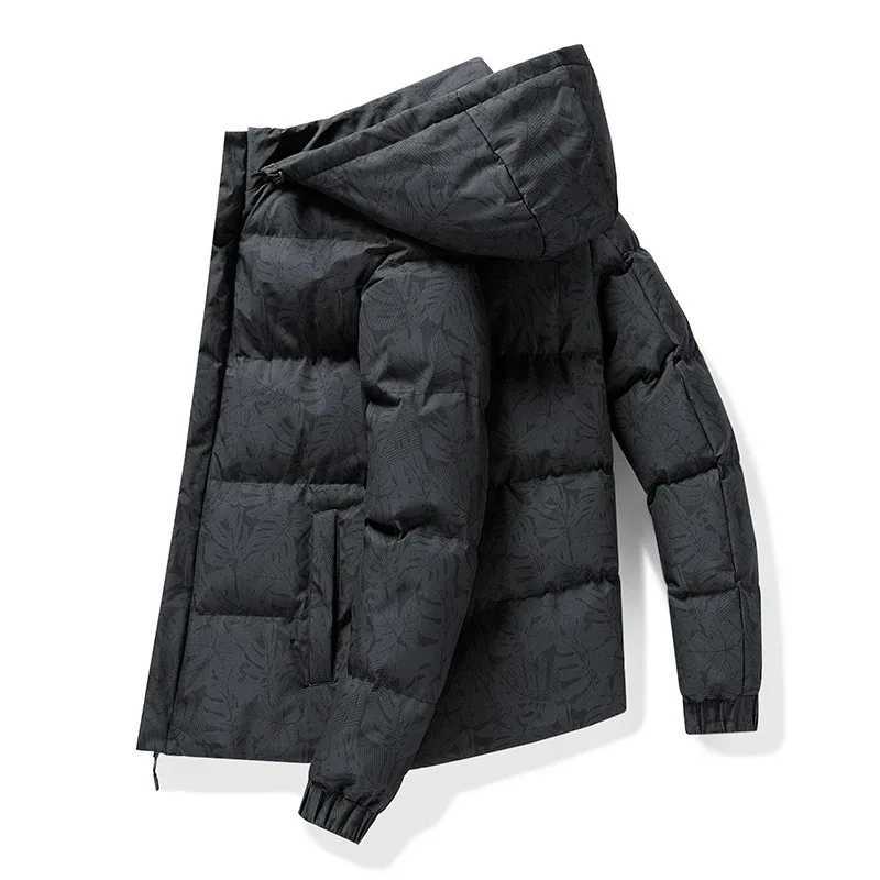 Mens coat winter cotton padded jacket with hood warm camouflage thickened and down cotton padded jacket Z251024