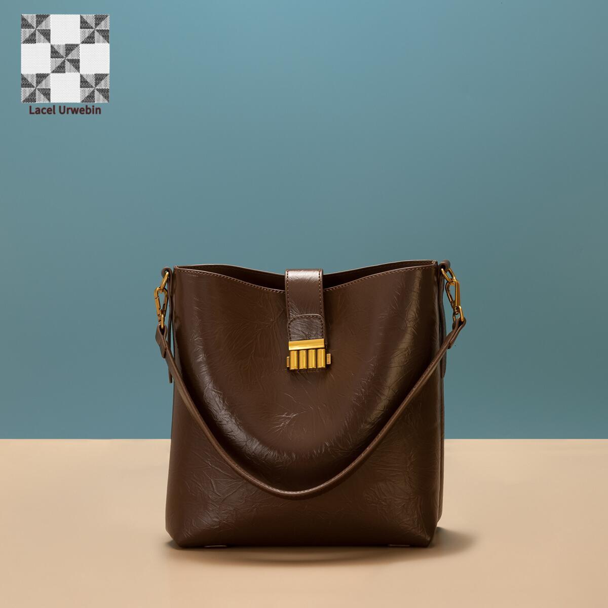 Lacel Urwebin Designer's 2025 New Light Luxury Versatile Casual Women's Bag Large Capacity Tote Bag High-end Luxury Bag Commuter Shoulder Cr