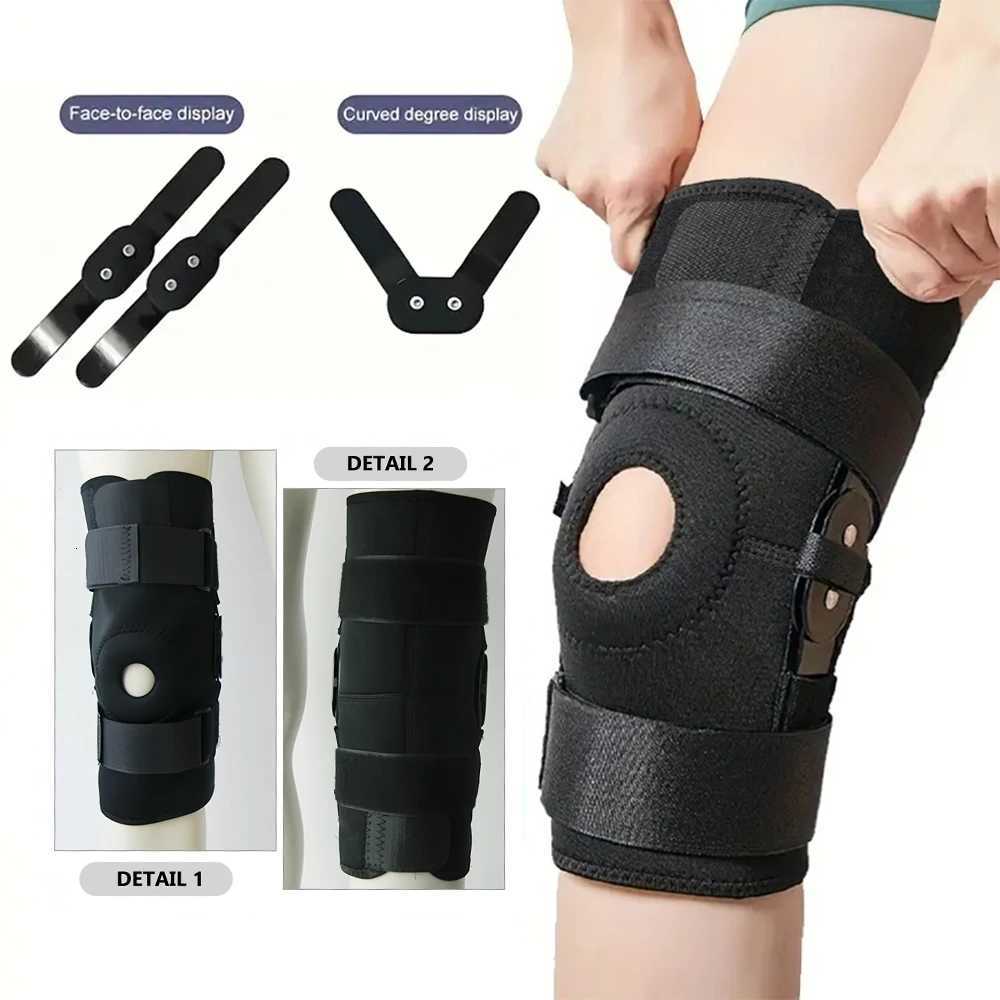 Patella Hinged Knee Braces Orthopedic For Knee Pain With Springs Compression Removable Steel Splint Support Knee SleeveW251024