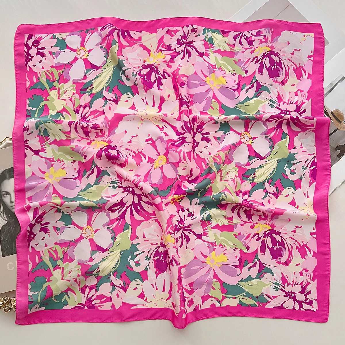 Square Scarf For Wen Breathable Band Luxury band Hair Scarf Soft Stain Neckerchief SpringSummer Scarf Y251024