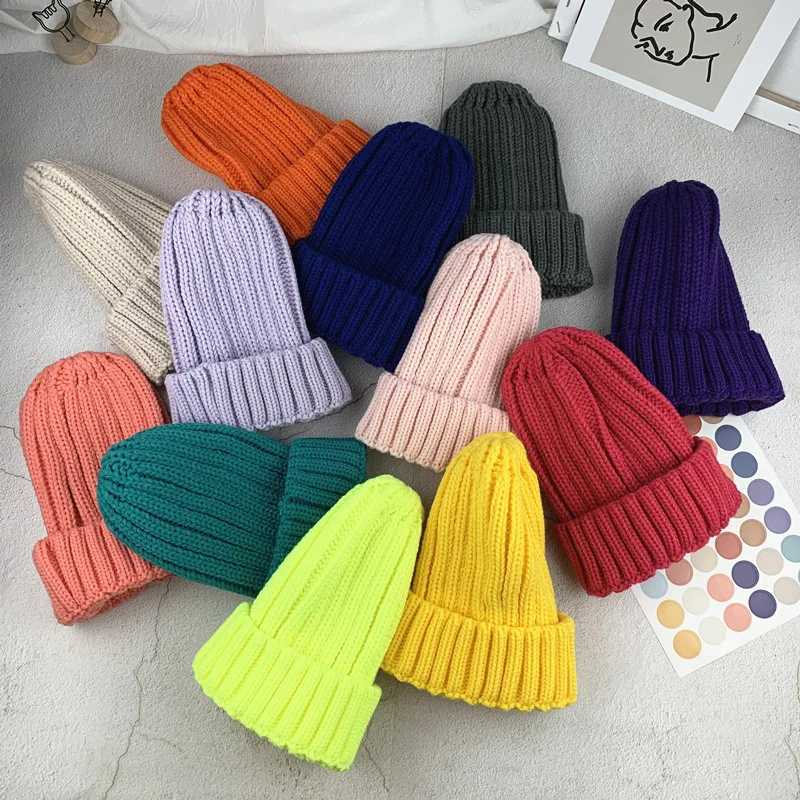 Knitted Kids Beanie Cap Infant Newborn Baby Boy Girl Hat Warm Children Baby Autumn Winter Girls Hat For Kids Toddler Bonnet CapL251024
