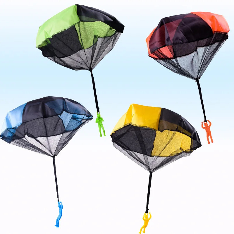 1pcs Hand Throwing Parachute Kids Outdoor Funny Toys Game Play Toys for Children Fly Parachute Sport with Mini Soldier Toys 251022