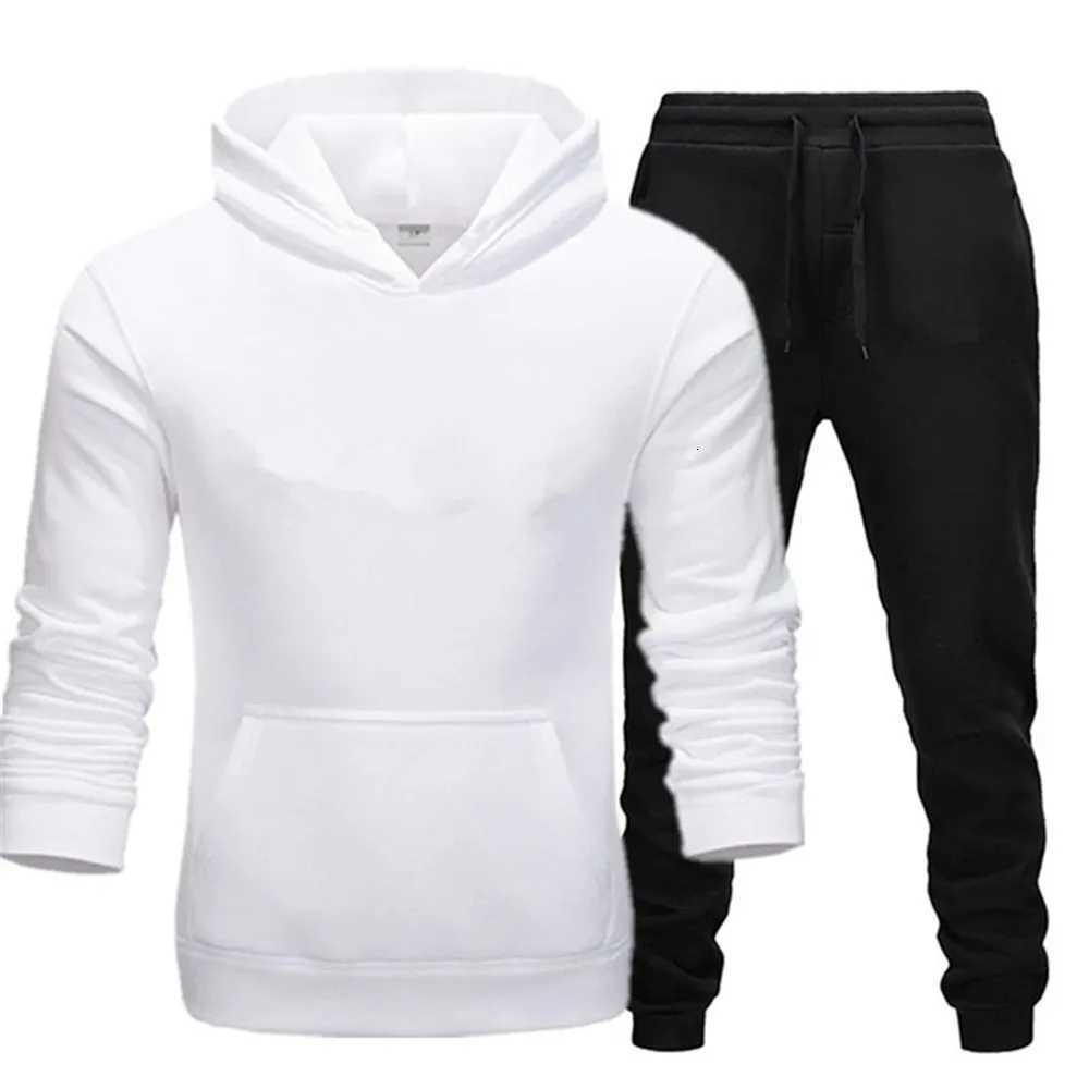 2025 winter hoodies suits men fashion Fleece red hoodie black Brand pants Casual Jogger suit tracksuit sweatshirt woman pulloverT251024