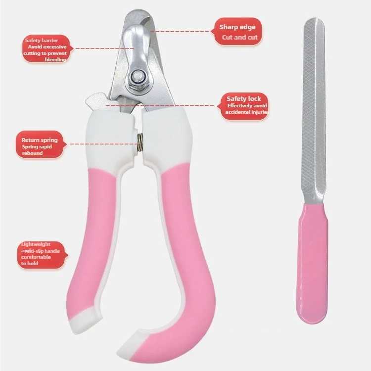 Nail Clippers Multifunctional Cat Pet Nail Clippers with Sickle Large Dog Nail Clippers Stainless Steel GroomingScissors Grinder Z20251024