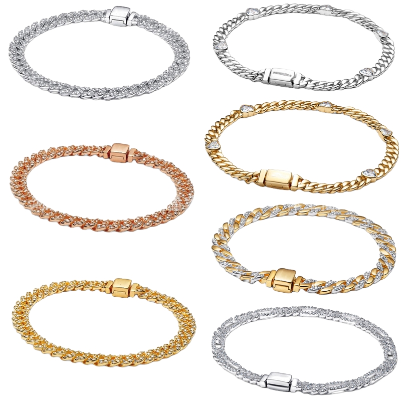 Charm Bracelet Full Diamond Watch Bracelet Men's and Women's Universal Love CZ Bracelet Tennis Bracelet