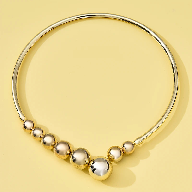 Advanced Simple Temperament Fashion Retro Round Bead Collarbone Chain Necklace For Women Korean Fashion Necklaces Jewelry Gifts 251016