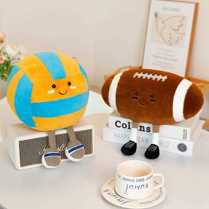 Volleyball American Football Plush Toy Soft Stuffed Rugby Ball Doll Home Decor Kids Accompany Pillow Birthday Gifts Plush Toys Z251024