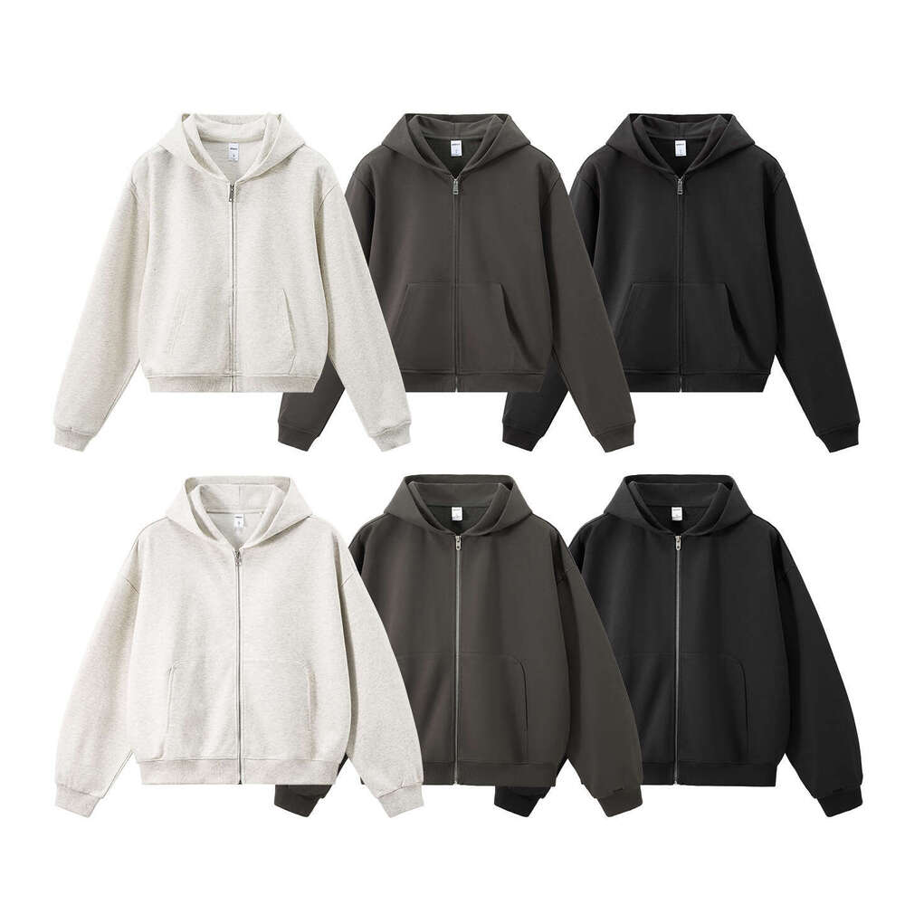 Men's Clothing|Dragon Scale Zipper Jacket Sweatshirt 25 Autumn New Boxy Short Knitted Hoodie