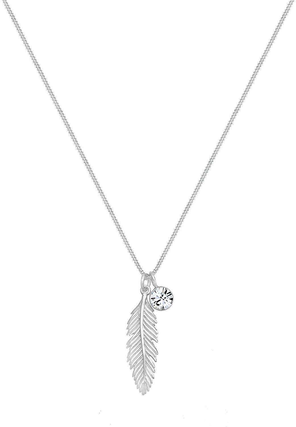 Luxury necklace Fashionable full diamond texture feather necklace tassel autumn and winter sweater chain gift for women Gold necklace free shipping