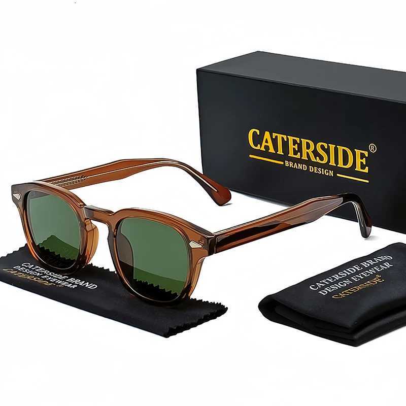 CATERSIDE Retro Round Men Sunglasses Punk Propionic Acid Pin Temple Luxury Sun Glasses Women Sports Leisure Party Eyewear UV400T251024