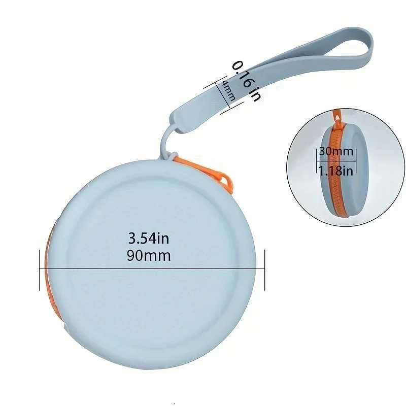 Round Coin Purse Solid Color Earphones Data Cable Lipstick Storage Bag Portable Zipper Key Bag Z251023