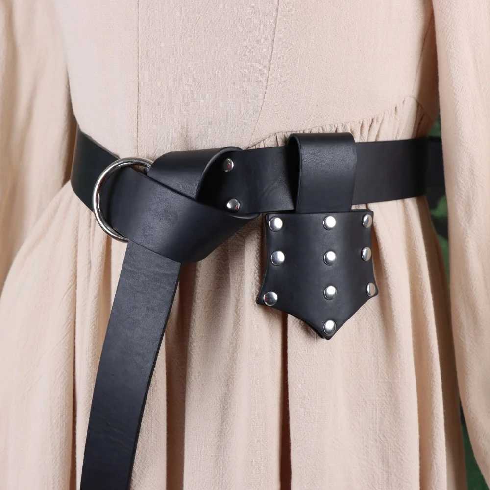 Medieval Viking Warrior PU Leather Belt Scabbard Perfect for Halloween OutingsLARP Parties Renaissance Color Cosplay Props W251024