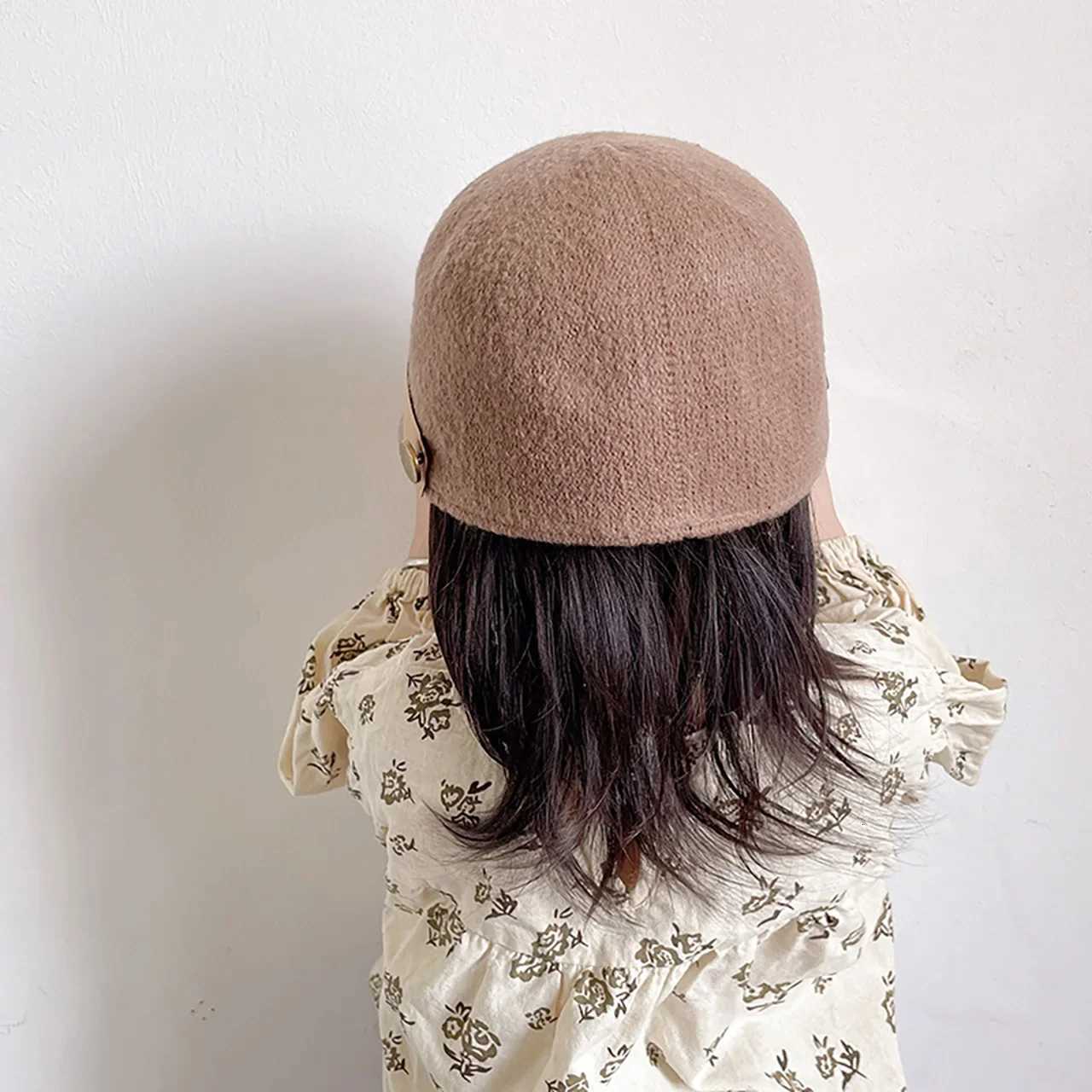 Winter Warm Baby Equestrian Hat Vintage Baby Boy Girl Wool Caps Cute Toddler Short Brim Duck Tongue CapL251024