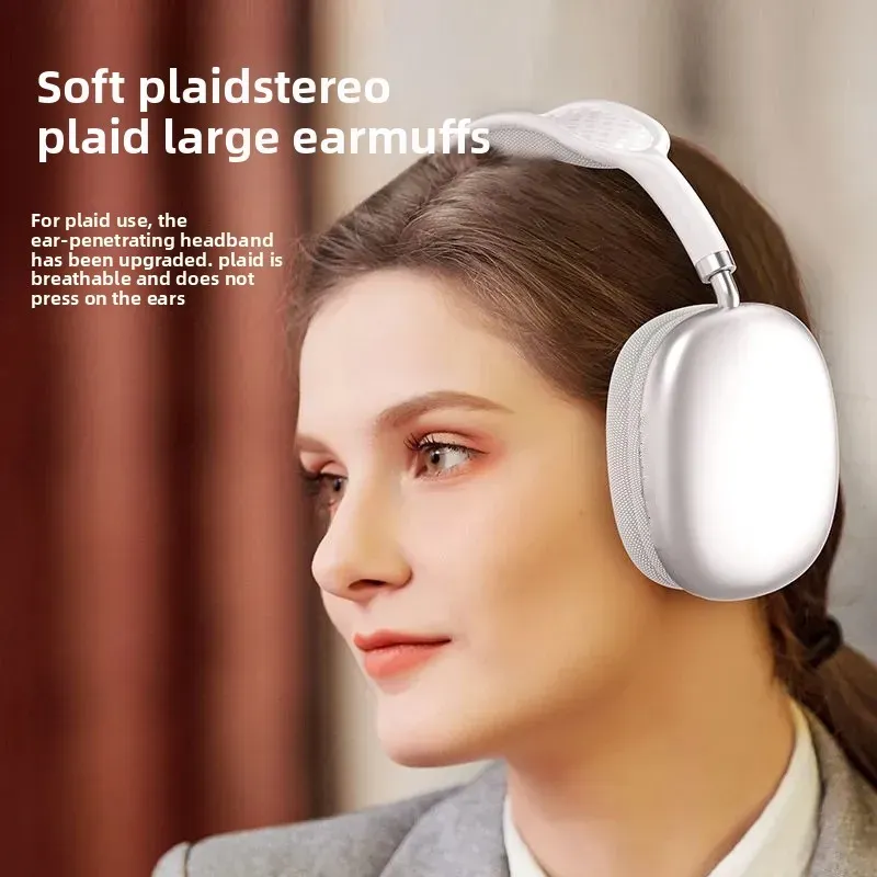 2025 New Fashion Wireless Over-Ear Bluetooth Adjustable Headphones Active Noise Cancelling HiFi Stereo Sound for Travel Work