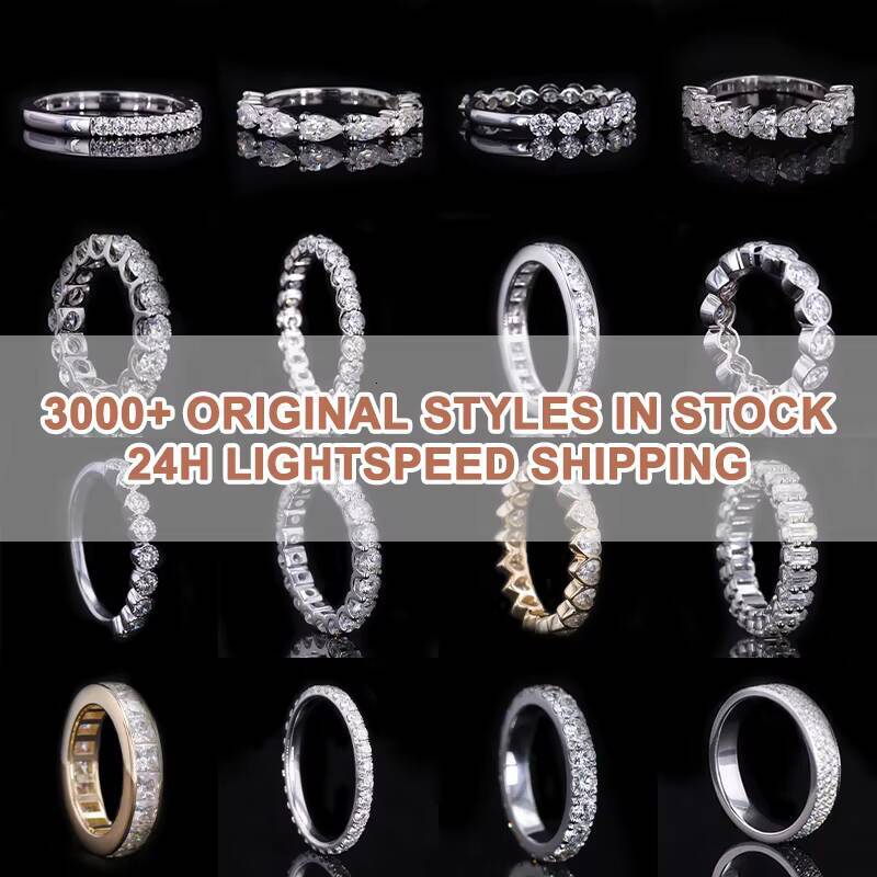 Igi Gia Certified HPHT CVD Lab Grown 183 mm Diamond 18k14k Solid White Gold Eternity Wedding Bands for Women and Men