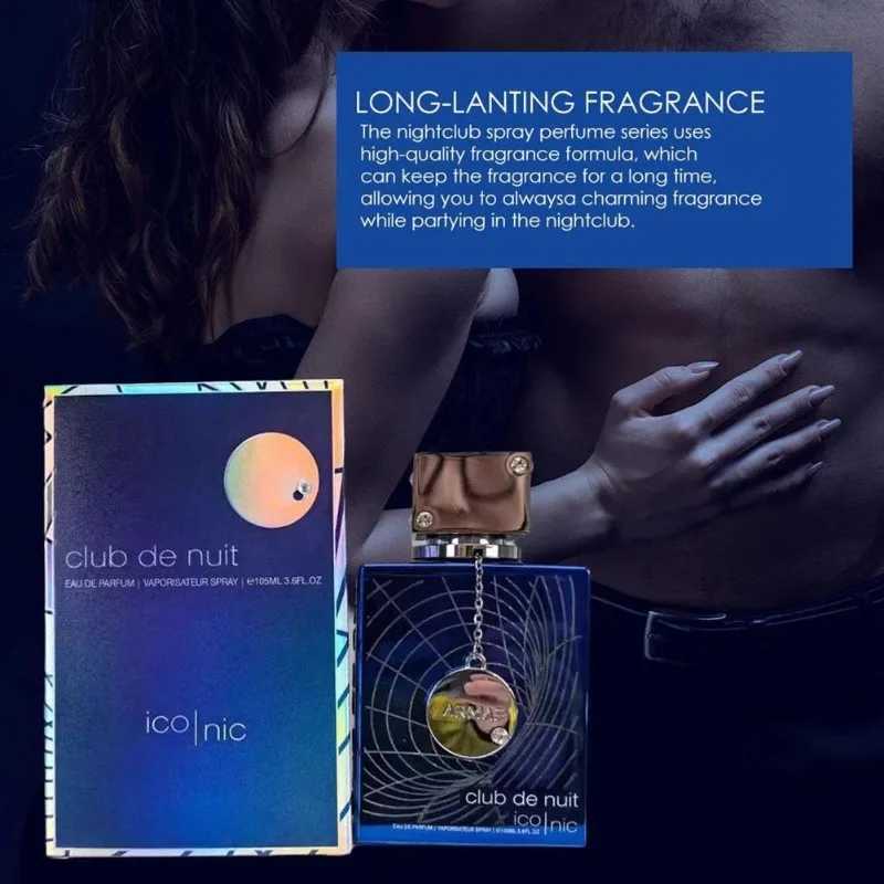 Armaf Club de Nuit Blue Iconic Eau de Parfum 105ml Original Arab Perfumes Lasting Pheromone Perfume Cologne for Man Makeup W251024