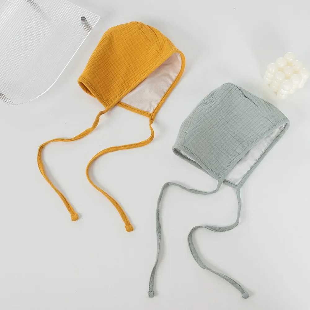 Newborn Cap Child Lacing Babies Knitted Cotton Solid Color cute Hat Mother and Kids Supplies Baby Hats Caps for 024 MonthsL251024