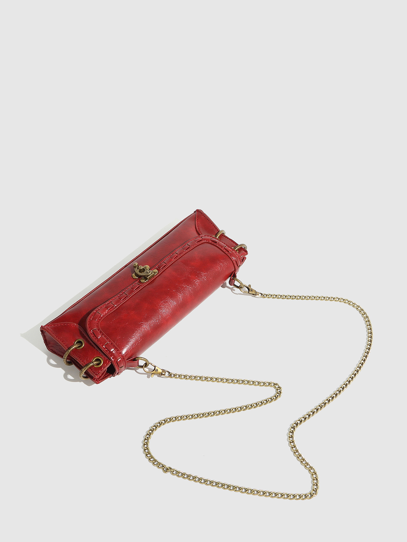 Fashionable and trendy buckle shoulder bag commuting and leisure high-end and textured crossbody bag military green black burgundy hot sale free shipp