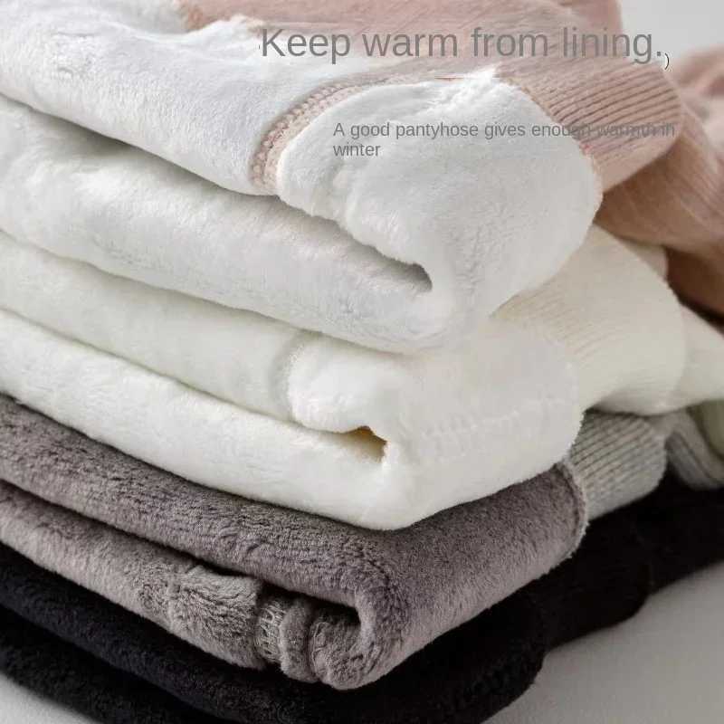 Winter Childrens Plush Thickened Pantyhose Baby Bow Cashmere Tights Warm Pantyhose for Kids Girls Pantys Toddler StockingT251024