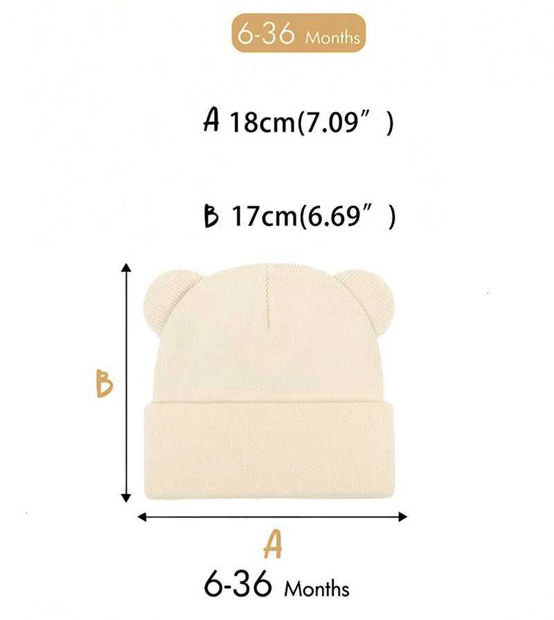 Marie CatNewborn Autumn Winter Baby Warm Knitted Hats with Pom Kids Knit Beanie Hat Children Hat for Boys Girls AccessoriesL251024