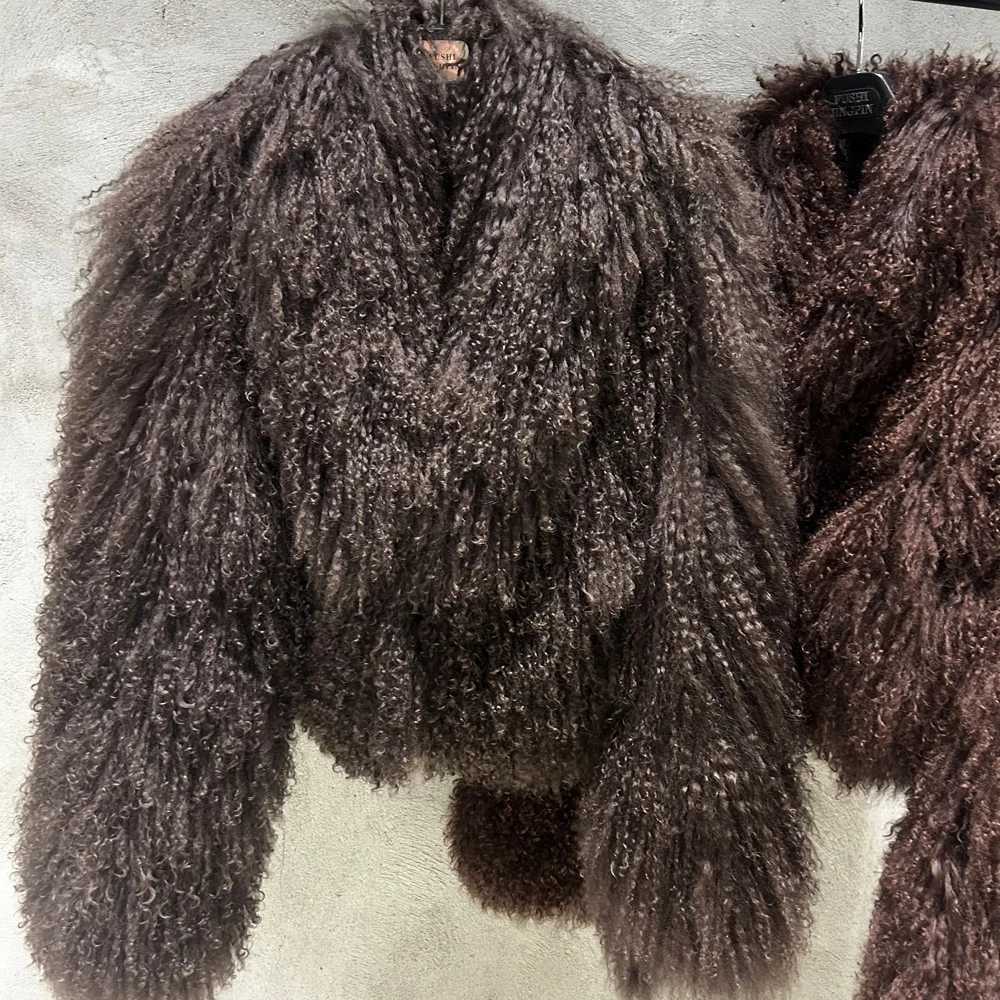 Dark Brown Mongolian Sheep Fur Coat Winter Warm Real Fur Cloth 2024 Natural Sheep Fur Clothes H251024