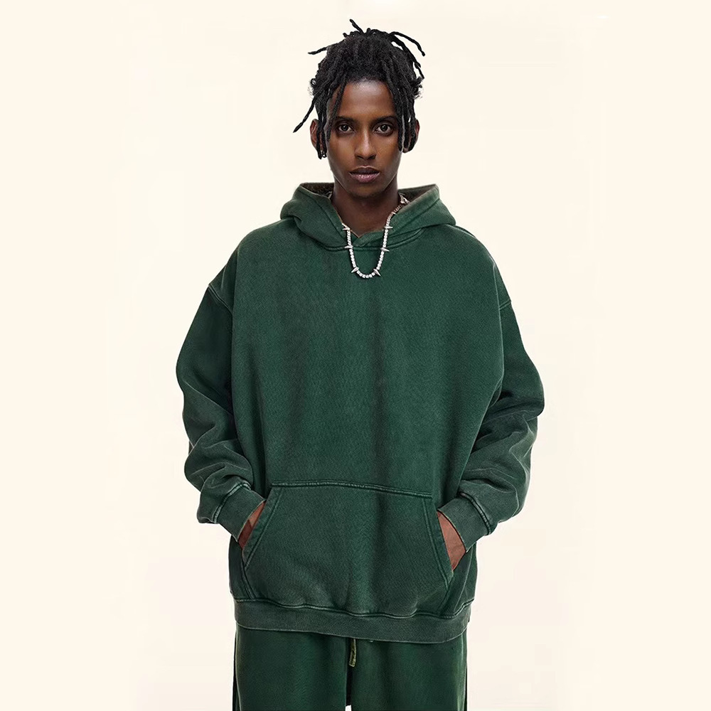 Designer Hoodie Jacket Tracksuit Men Polo Veste Coat 2025 Autumn Winter Heavyweight Fleece Thickened European And American Retro Cross-border Washed S