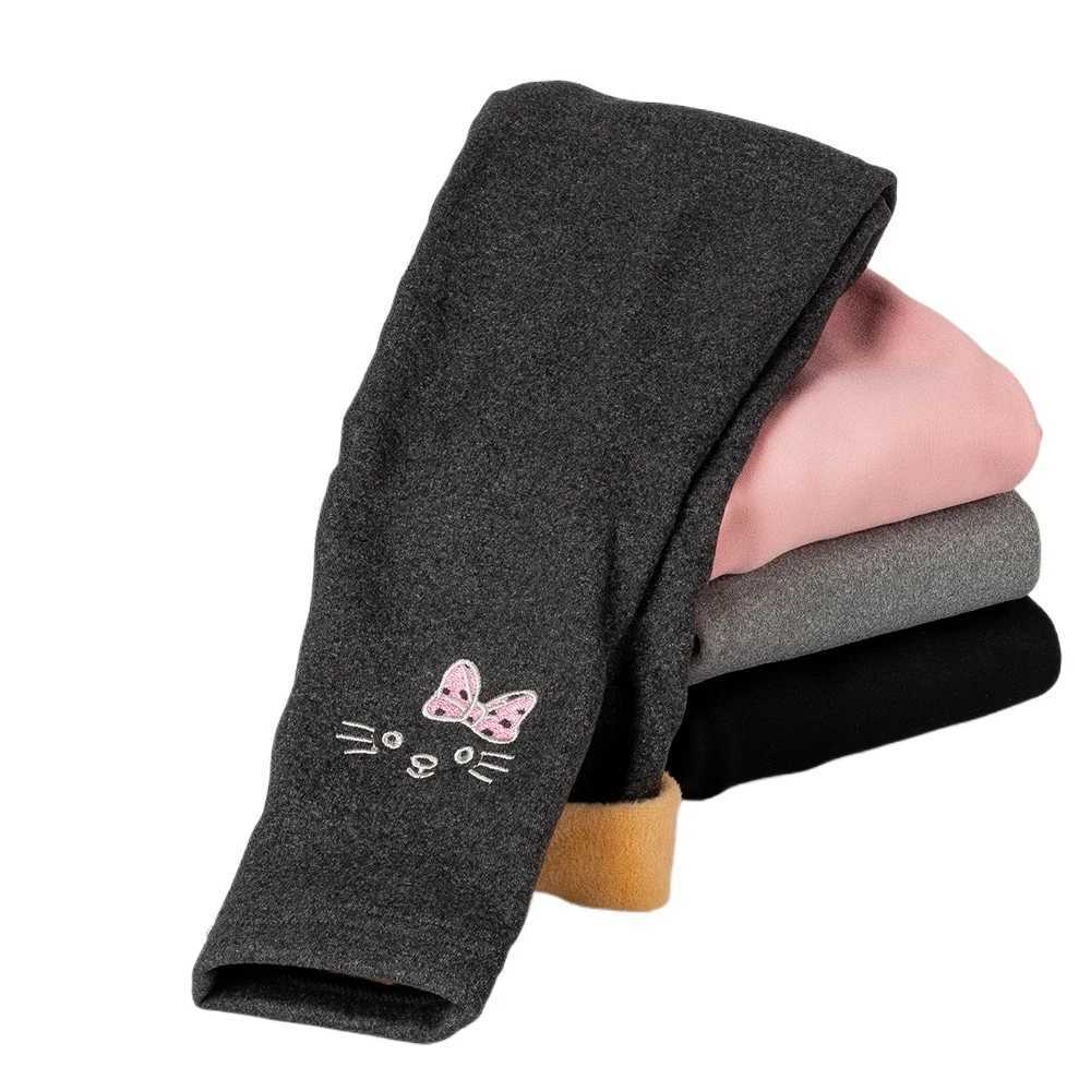 Girl Winter Leggings Fleecelined Thermal Tights Outdoor Wear MultiColor Autumn Winter Cute Kids Bottoms Thickened Warm PantsT251024