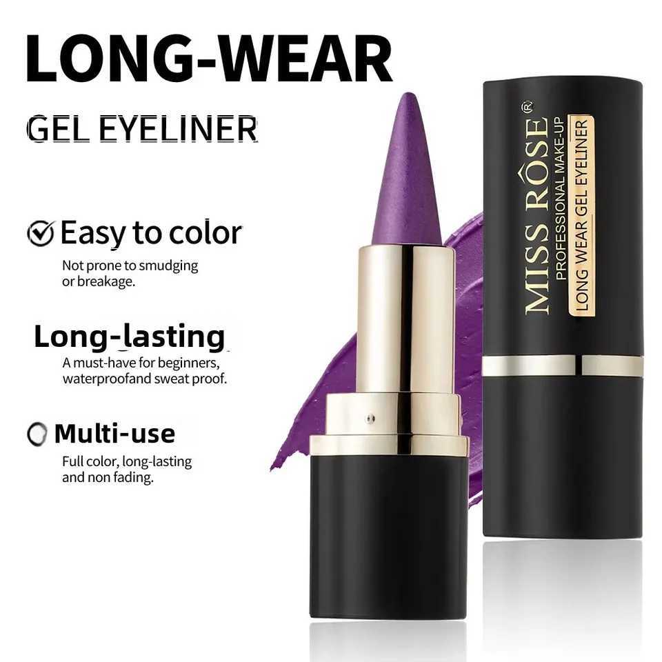 Miss Rose Matte Eyeliner Eyeshadow Lip Liner Set 4 Shades LongLasting Smooth Glide for Halloween Party MakeupL251024