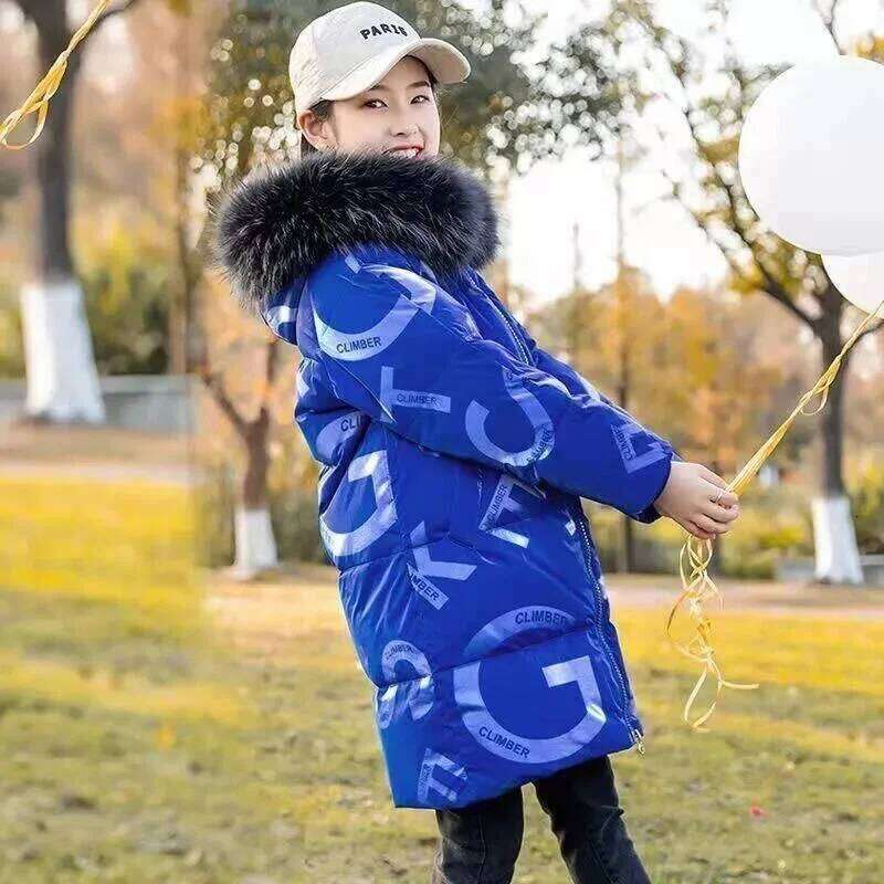 Winter Boys Jackets Children Thickened Down Coats New Long Fur Collar Casual Outerwear Kids Windproof Padded Clothing