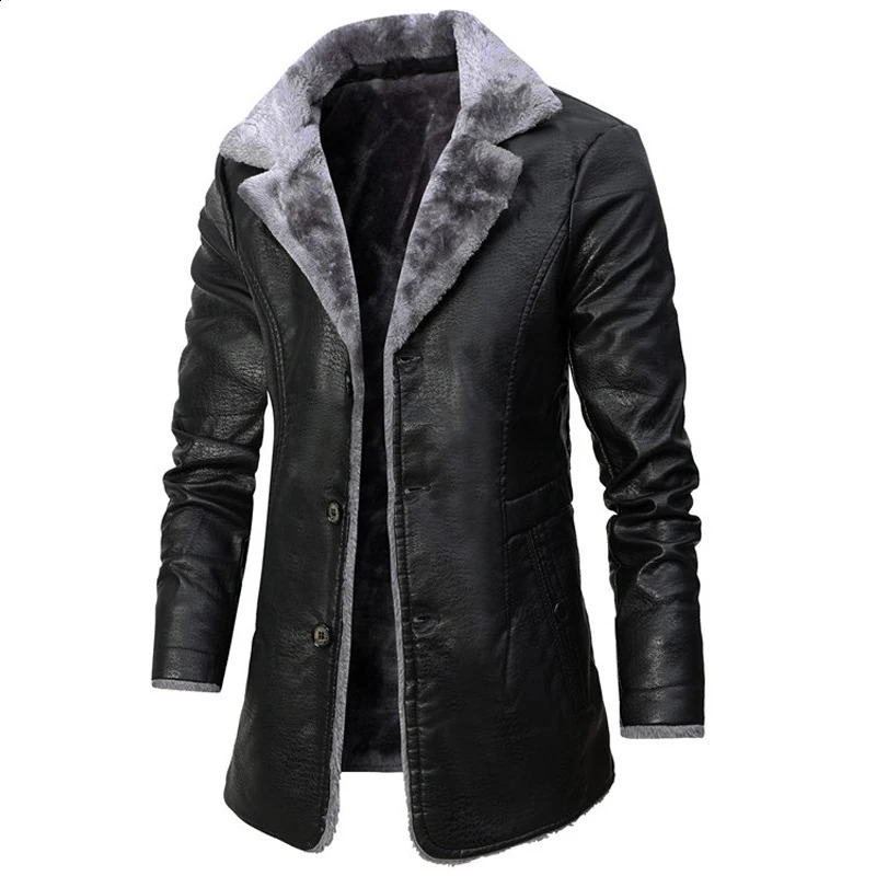 Leather Jacket Men Soft PU Jackets Male Business Casual Coats Man Jaqueta Masculinas Inverno Couro Large Size 4XL 251015
