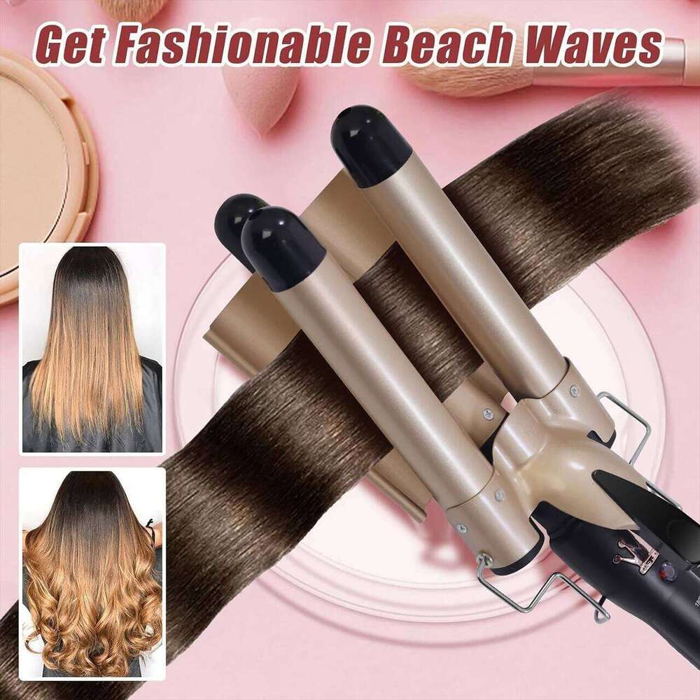 Hatteker 25MM Curling Iron Egg-Shaped Salon Professional Constant Temperature Hair Protection Negative Ion Big Wave