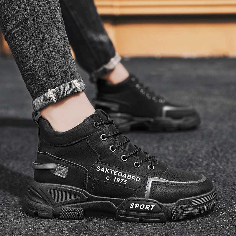 Mens casual boots soft sole anti slip Four Seasons work outdoor boots student sports boots fashion youth versatile trendy boots W251024