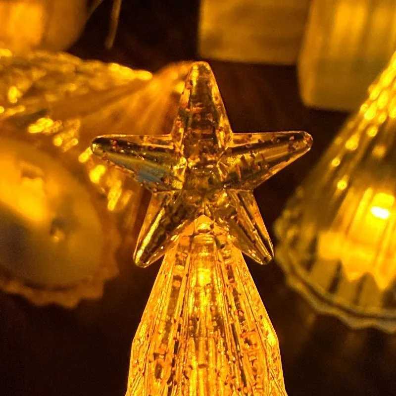 Christmas Tree Crystal Star Lights Party Romantic Snowy Mountain Holiday Gifts LED Warm White Iceberg Lighting Table Decoration C251115