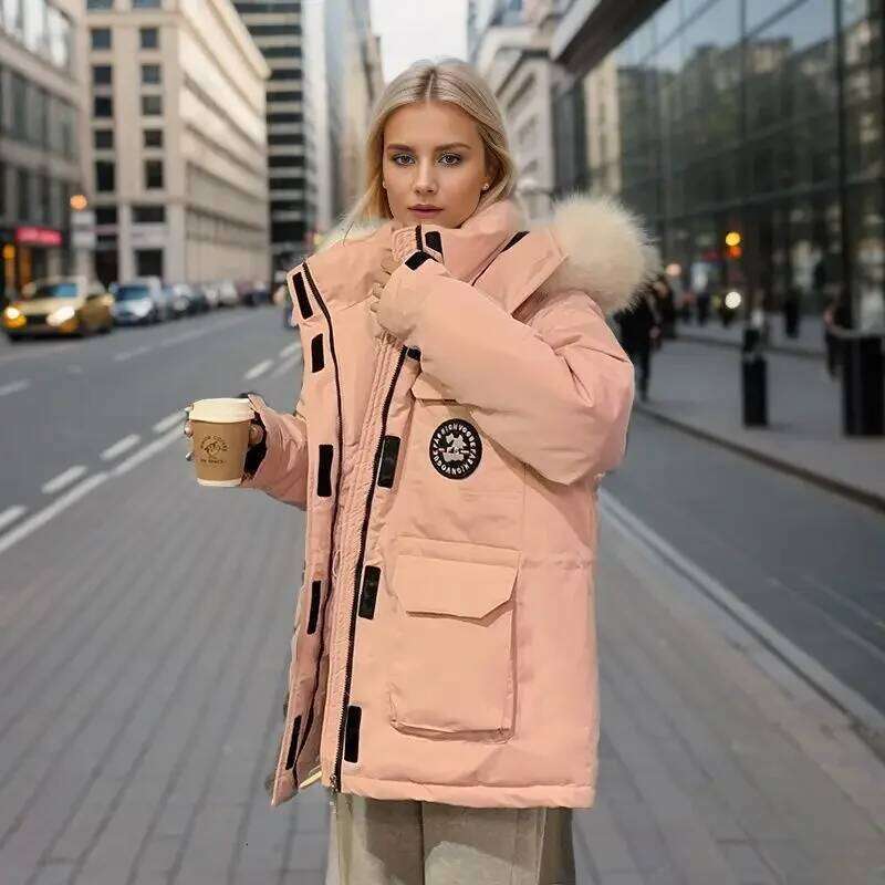 2025 New Tooling Down Cotton Jacket Women's Thick Couple Design Sense Fur Collar Parkas Coat Women Winter