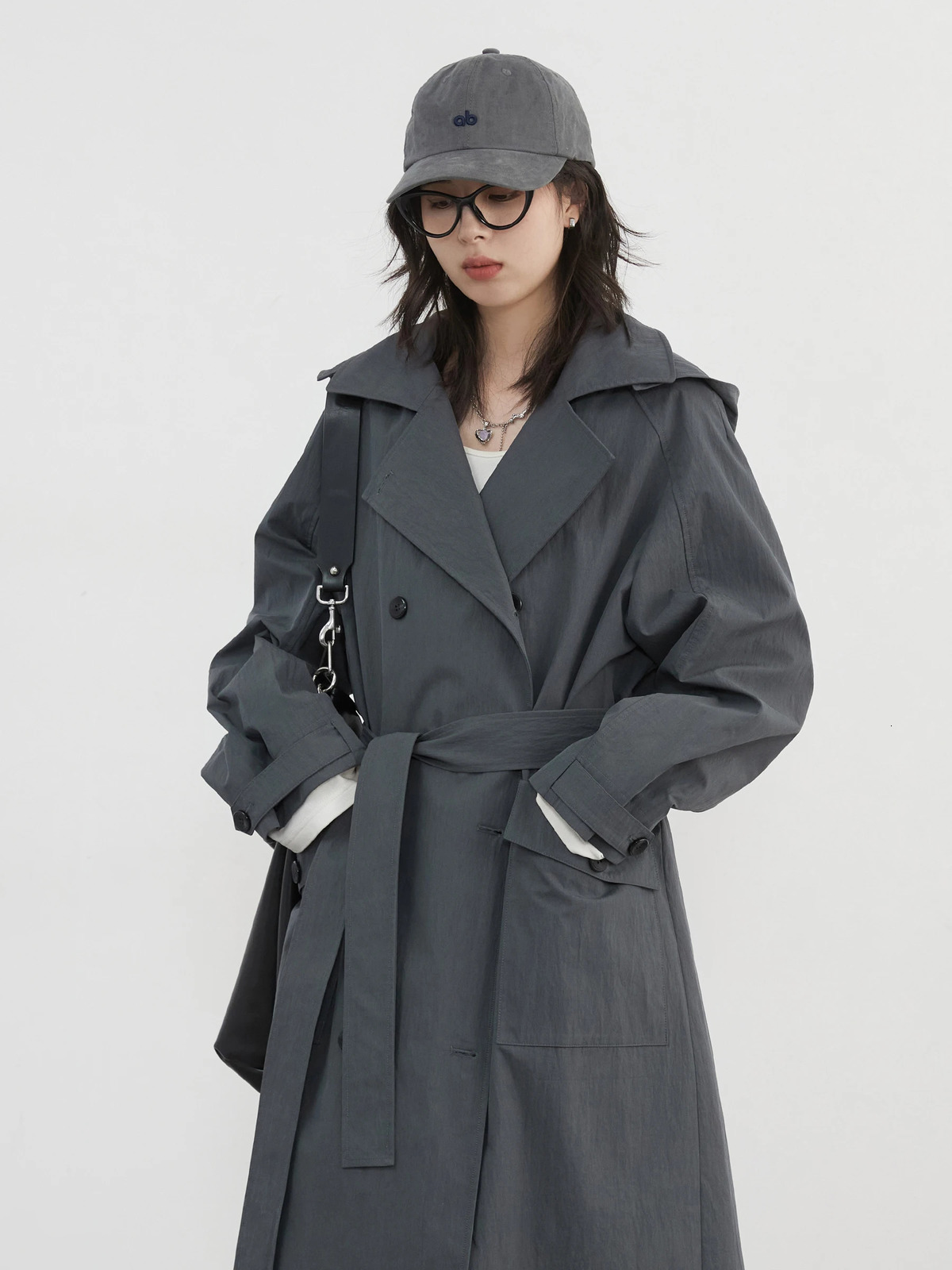 CHIC VEN Women Trench Coat Loose Casual Detachable Hat Female Windbreaker Woman Overcoat Spring Autumn 251021
