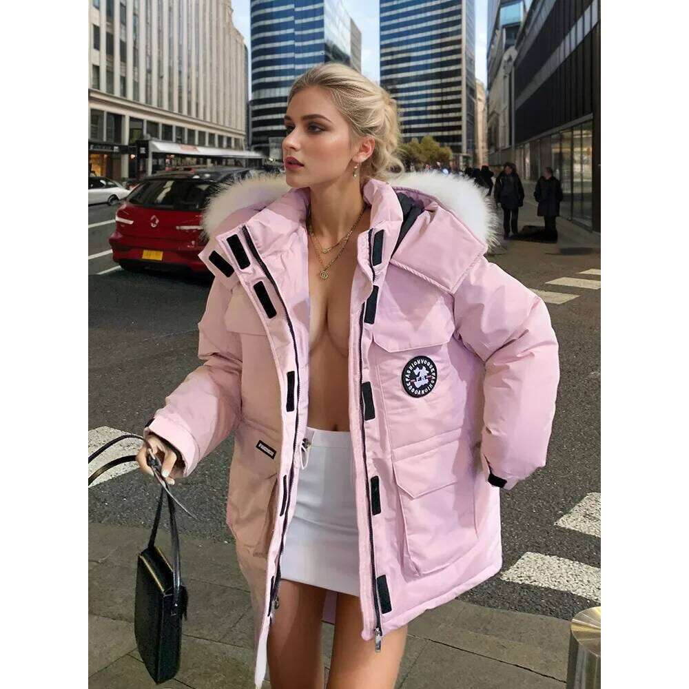 2025 New Tooling Down Cotton Jacket Women's Thick Couple Design Sense Fur Collar Parkas Coat Women Winter